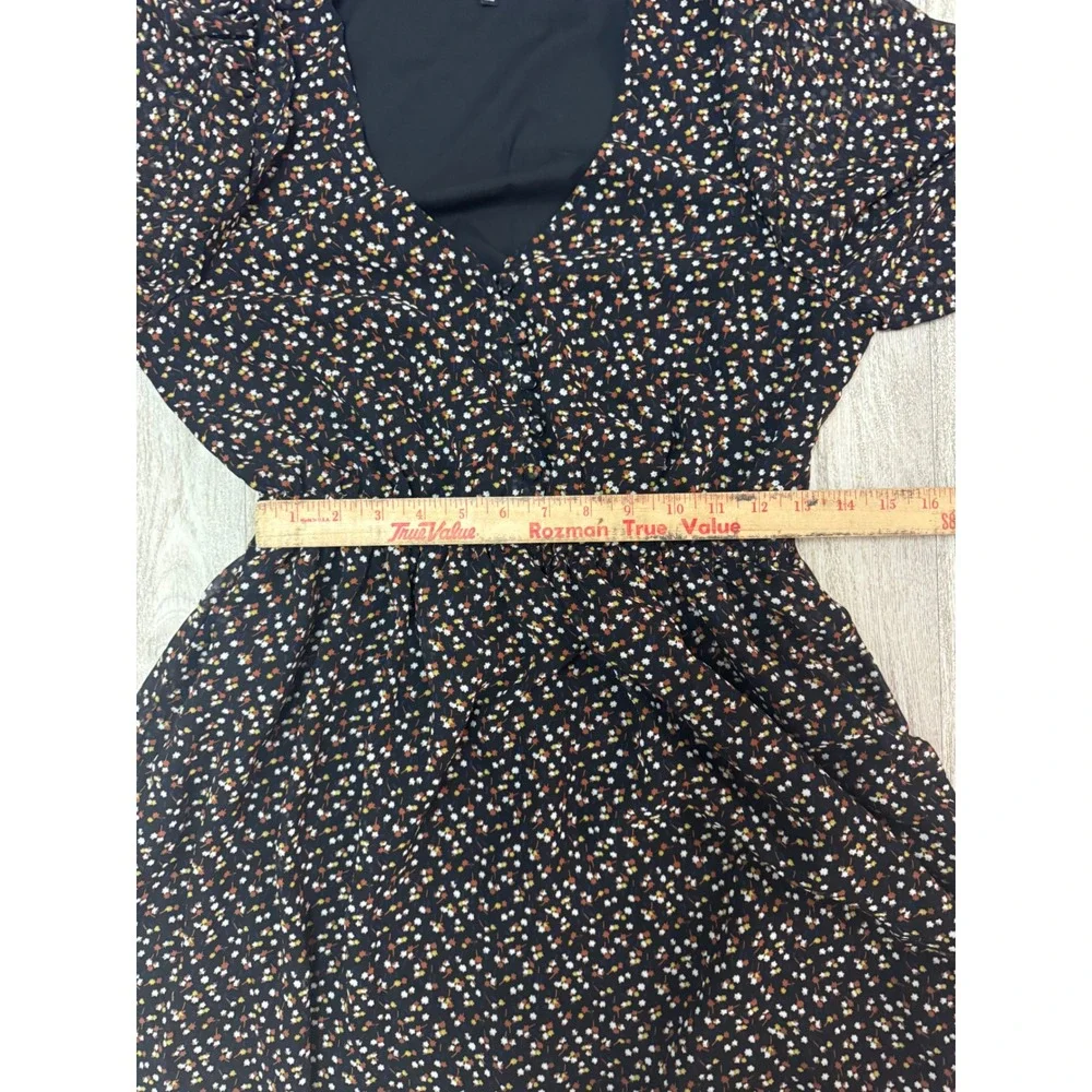 Madewell Black and White Floral Mini Dress - Picture 8 of 9
